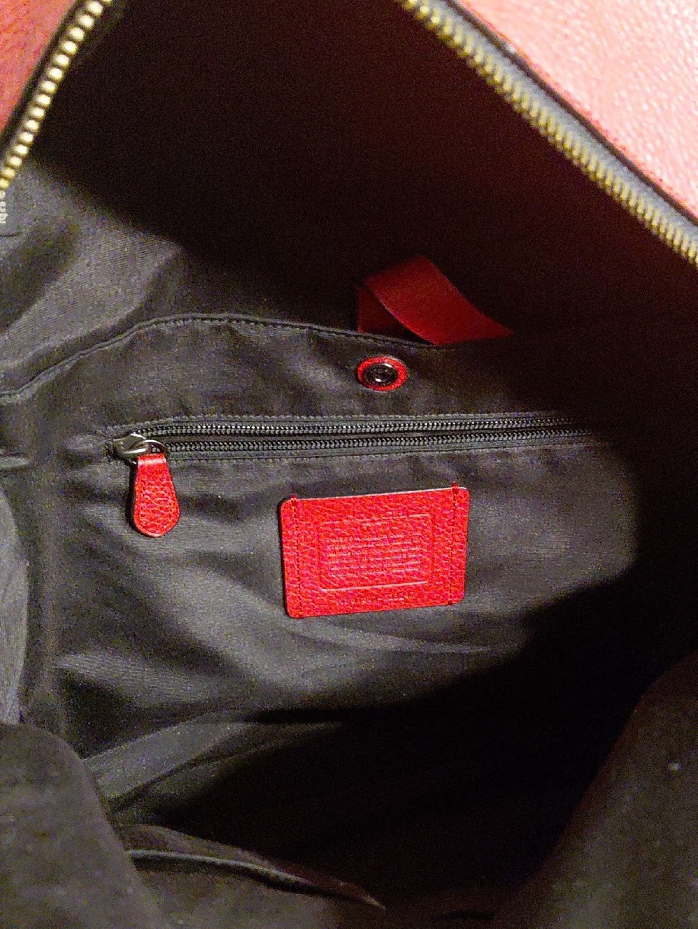 Coach Red Leather Backpack - Picture 3 of 4